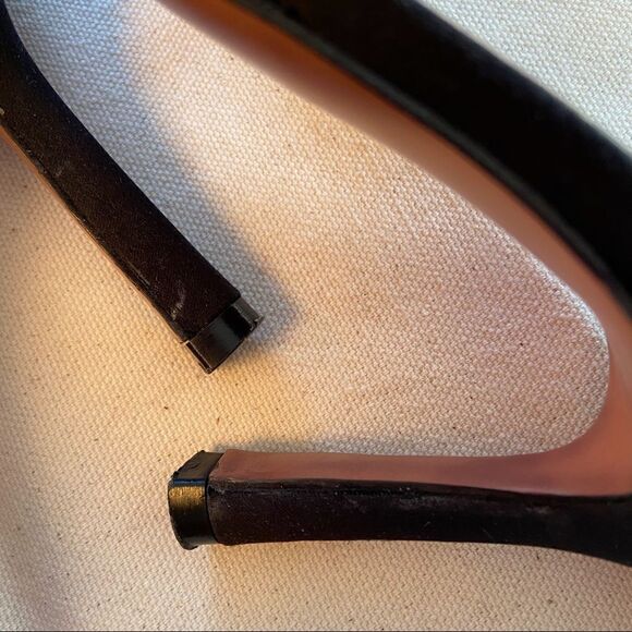 Albert Nippon black high heels vintage rhinestone strap - Picture 8 of 12